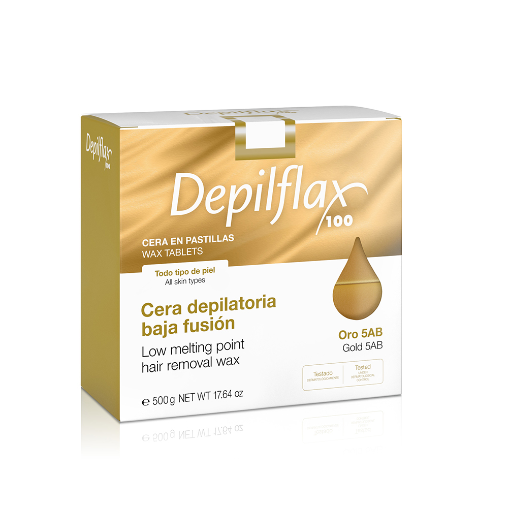фото Воск в брикетах Depilflax 100, золотой, 500 гр, 901424D 