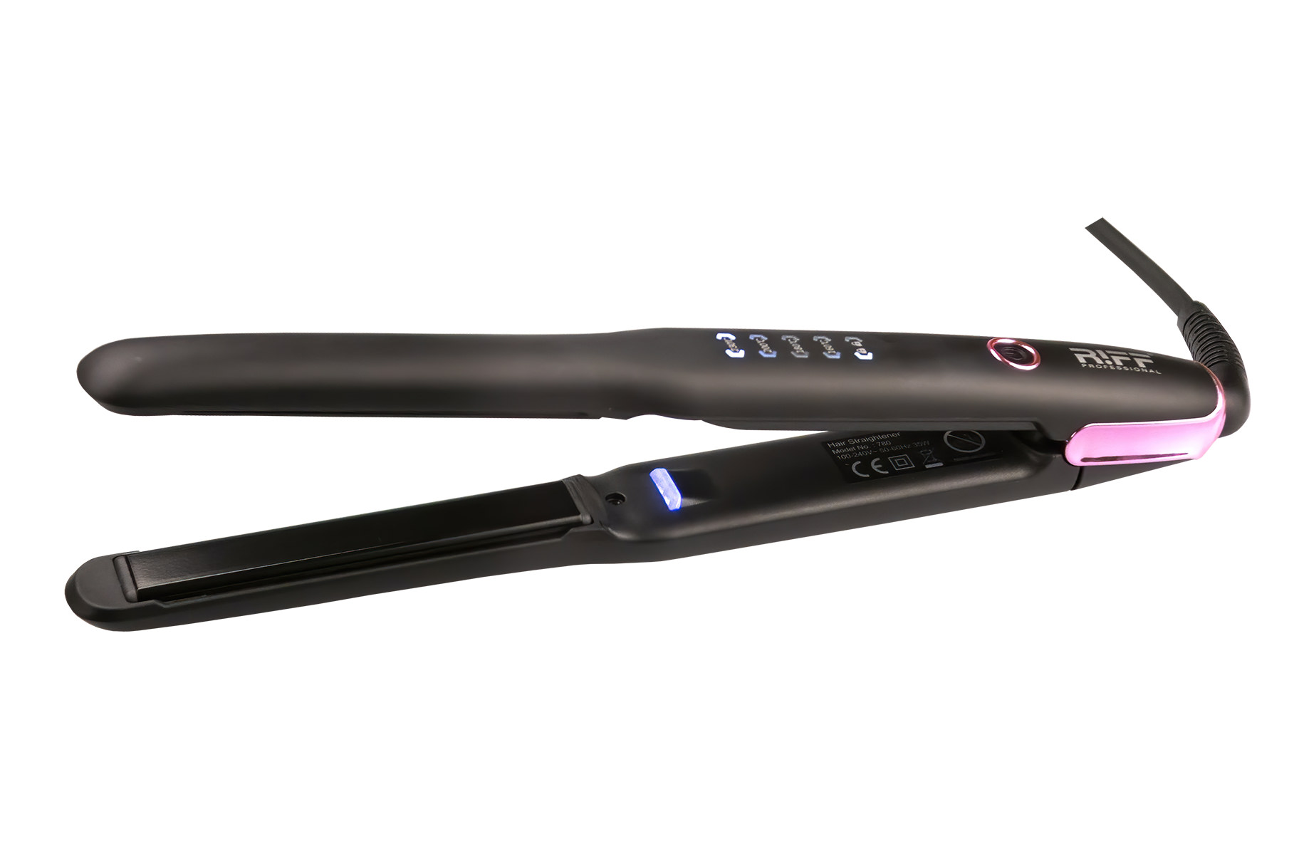 фото Профессиональные щипцы для волос с узкими пластинами RIFF Щ780 